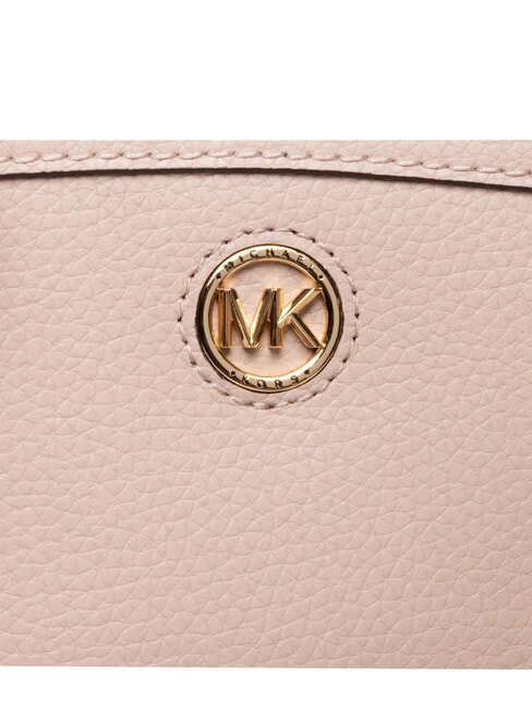 CHANTAL Geantă de m&acirc;nă cu curea de umăr, din piele roz pal - Genți femei