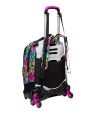 SEVEN COLOUR EXPRESSION Rucsac tip troler cu 3 roți, detașabil ROSU RODAMINĂ - Rucsacuri cu role - 10