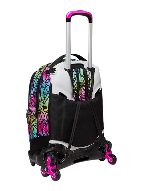 COLOUR EXPRESSION Rucsac tip troler cu 3 roți, detașabil ROSU RODAMINĂ - Rucsacuri cu role
