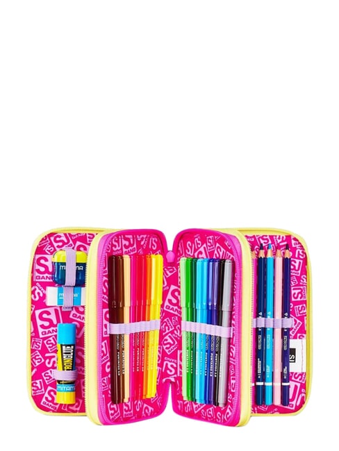 GAME-LED GIRL Penar cu 3 fermoare păpușă roz - Penare și accesorii