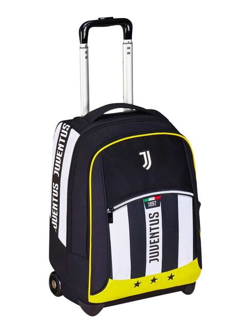 MAGIC GOAL Rucsac troler Juventus, 2 roți, fix STRIPE BLACK / WHITE - Rucsacuri cu role