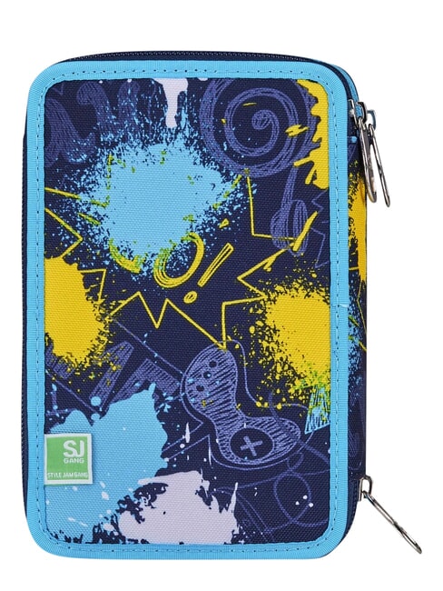 SJ EVER Penar cu 3 fermoare turcoaz albastru - Penare și accesorii