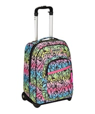 SEVEN JUMPLOVE Rucsac tip troler cu 2 roți, fix ROSU RODAMINĂ - Rucsacuri cu role - 4