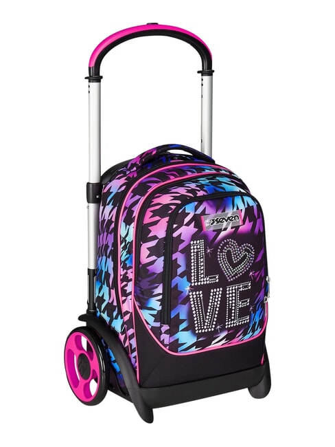 GLOW LOVE Rucsac detașabil cu 2 roți negru - Rucsacuri cu role