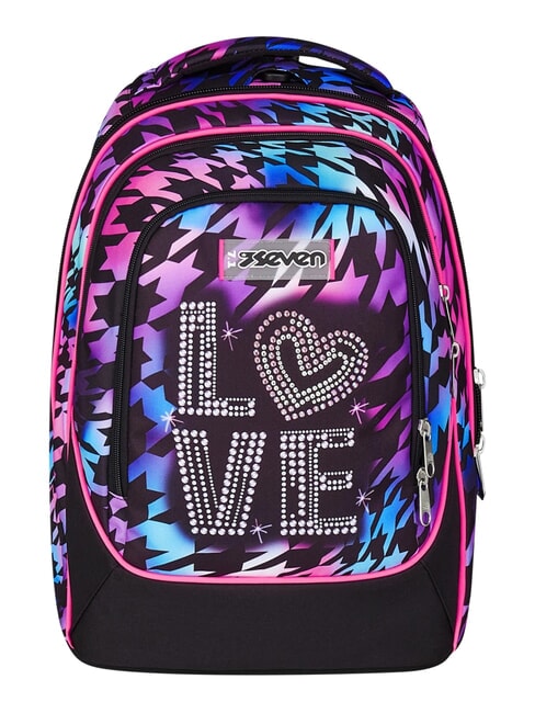 GLOW LOVE Rucsac detașabil cu 2 roți negru - Rucsacuri cu role