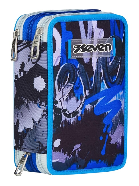 GET TOGETHER Penar cu 3 fermoare albastru reflex - Penare și accesorii