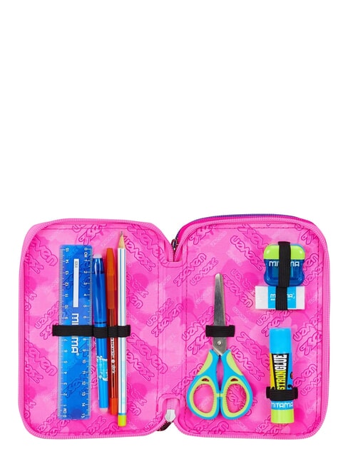 GET TOGETHER Penar cu 3 fermoare căpșună roz - Penare și accesorii