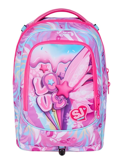 PLUSHY RABBIT Rucsac tip troler cu 3 roți, detașabil păpușă roz - Rucsacuri cu role