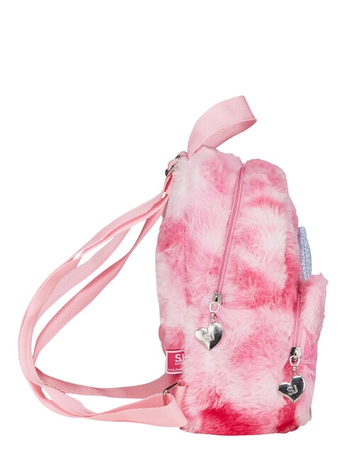 PLUSHY ANIMALS Rucsac mini din blană PLAJA NEGRU - Rucsacuri pentru școală și timp liber