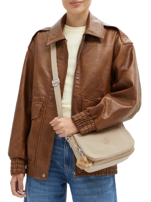 EARTHBEAT S Geantă de umăr bej strălucitor - Genți femei