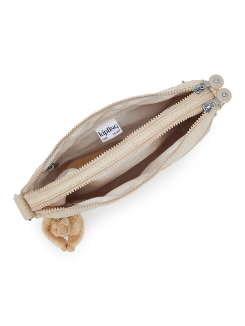 CLASSIC ALVAR Geantă de umăr medie bej strălucitor - Genți femei