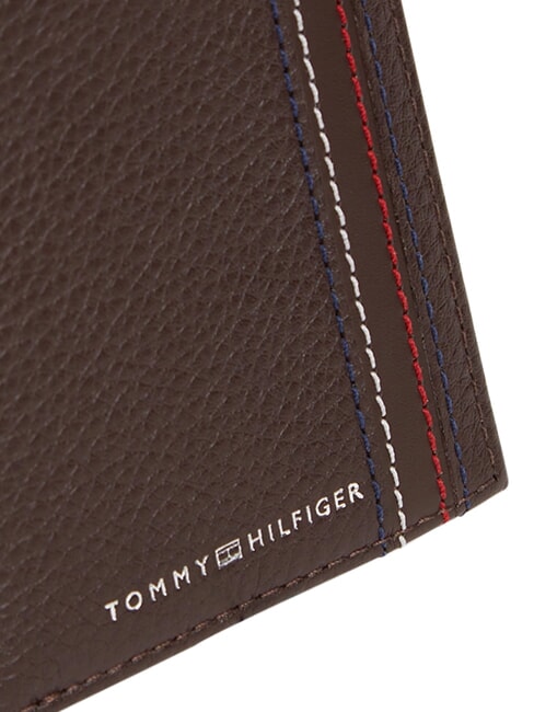 TH CENTRAL Portofel și port-card, din piele boabe de cafea - Portofele bărbați