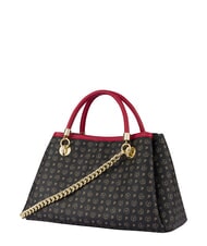 POLLINI HERITAGE  Geantă de m&acirc;nă cu curea de umăr lac negru - Genți femei - 3