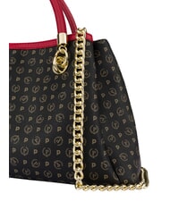 POLLINI HERITAGE  Geantă de m&acirc;nă cu curea de umăr lac negru - Genți femei - 5