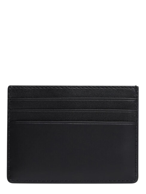 TH EMBOSSED Suport card de credit, piele negru - Portofele bărbați