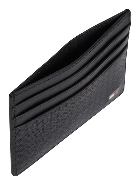 TH EMBOSSED Suport card de credit, piele negru - Portofele bărbați