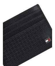 TOMMY HILFIGER TH EMBOSSED Suport card de credit, piele negru - Portofele bărbați - 4