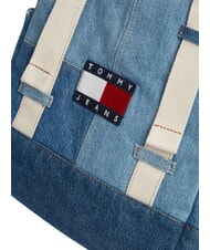 TOMMY HILFIGER TJ DENIM PATCHWORK Rucsac cu buzunare multiple, denim petic de denim - Rucsacuri pentru școală și timp liber - 5
