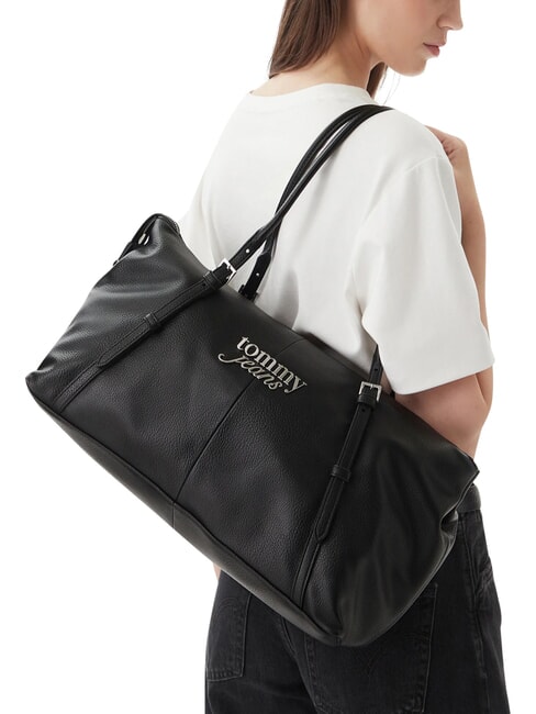 TJ BOLD Geantă de umăr reglabilă, mare negru - Genți femei