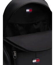 TOMMY HILFIGER TJ ESS DAILY PU Rucsac cu buzunar frontal negru - Rucsacuri pentru școală și timp liber - 4