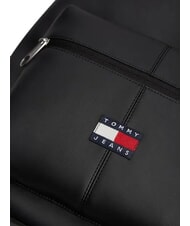 TOMMY HILFIGER TJ ESS DAILY PU Rucsac cu buzunar frontal negru - Rucsacuri pentru școală și timp liber - 5