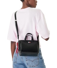 TOMMY HILFIGER TJ CITY CHARM Geantă de m&acirc;nă, cu curea de umăr negru - Genți femei - 2