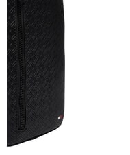 TOMMY HILFIGER TH EMBOSSED FLAG Geantă pe un singur umăr negru - Borsete de br&acirc;u - 4