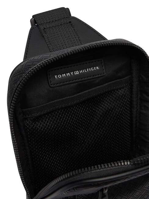 TH EMBOSSED FLAG Geantă pe un singur umăr negru - Borsete de br&acirc;u