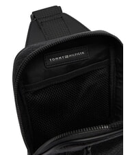 TOMMY HILFIGER TH EMBOSSED FLAG Geantă pe un singur umăr negru - Borsete de br&acirc;u - 5