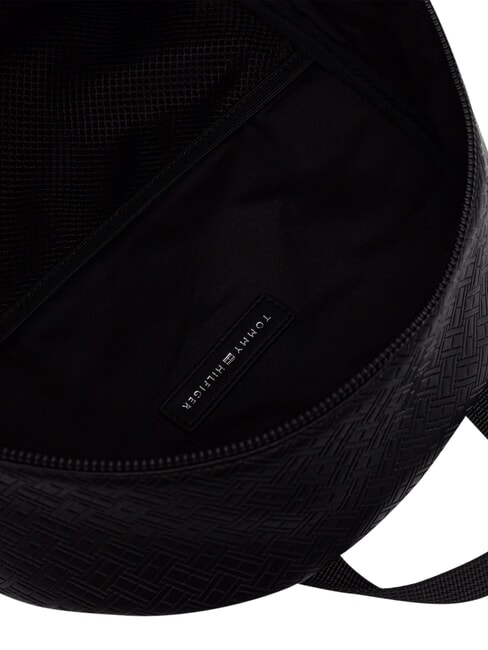 TH EMBOSSED FLAG Rucsac cu buzunar frontal negru - Rucsacuri pentru școală și timp liber