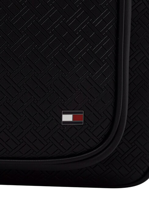 TH EMBOSSED FLAG Rucsac cu buzunar frontal negru - Rucsacuri pentru școală și timp liber