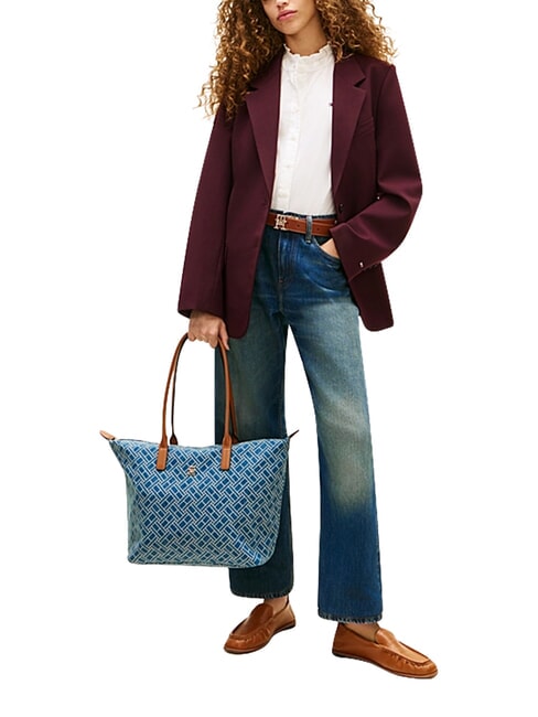 POPETTE Geantă de cumpărături de umăr, XL blugi albaștri - Genți femei