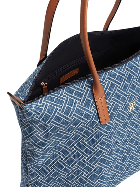 POPETTE Geantă de cumpărături de umăr, XL blugi albaștri - Genți femei