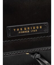 THE BRIDGE ELBA Geanta din piele cu clapa de umar Negru de aur - Genți femei - 3