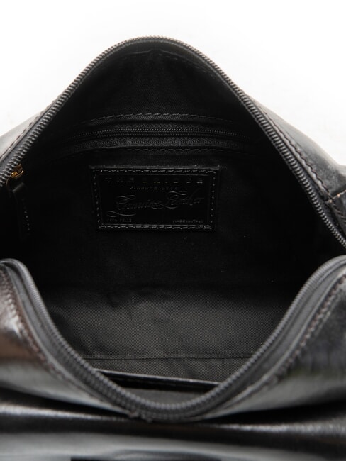 FLORA Geantă de umăr mini Negru de aur - Genți femei