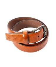 GAUD&Igrave; SANTA CROCE Curea din piele rotunjită, imprimată tutun - Curele - 3