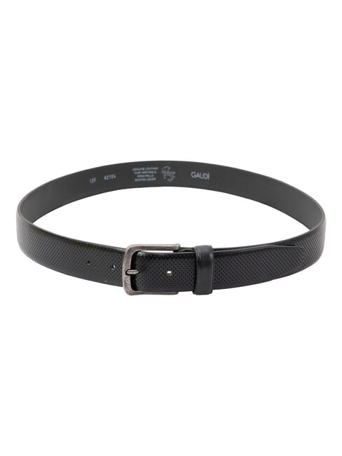 SANTA CROCE Curea din piele rotunjită, imprimată BLACK - Curele