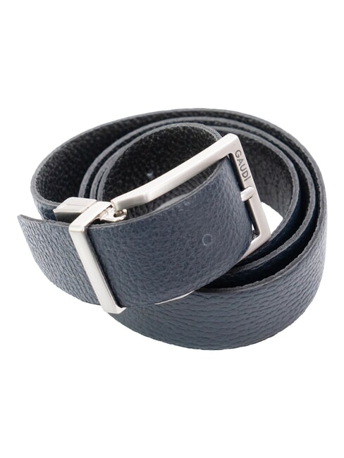 CERVO Curea de piele negru/albastru - Curele