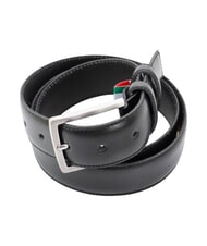 GAUD&Igrave; TEXAS Curea curbată, cu cusături BLACK - Curele - 3