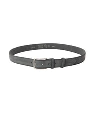 GAUD&Igrave; BASIC Curea din piele, cu logo &icirc;n relief gri - Curele - 2