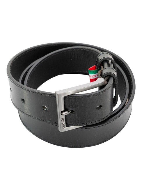 BRIDGE Curea din piele fabricată &icirc;n Italia BLACK - Curele