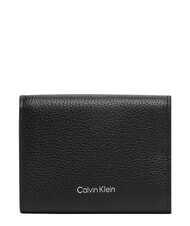 CALVIN KLEIN HARDWARE EMBLEM PEBB Portofel cu fermoar, din piele pe negru - Portofele femei - 2