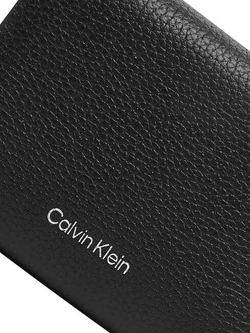 HARDWARE EMBLEM PEBB Portofel cu fermoar, din piele pe negru - Portofele femei