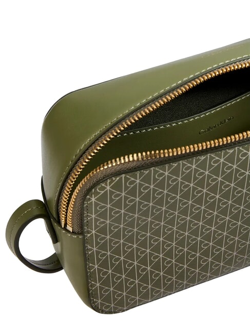 COATED EMBLEM Geantă de umăr mini olivină aop - Genți femei