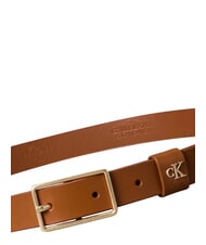 CALVIN KLEIN CLASSIC BUCKLE Curea de piele ulei de argan / auriu deschis antic - Curele - 3
