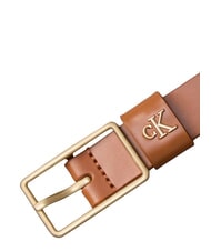CALVIN KLEIN CLASSIC BUCKLE Curea de piele ulei de argan / auriu deschis antic - Curele - 5