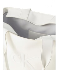 CALVIN KLEIN BOLD MONOGRAM Geantă de cumpărături de umăr alis alb - Genți femei - 3