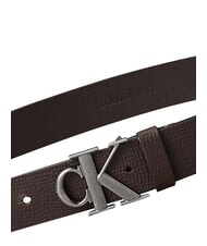 CALVIN KLEIN CK HARDWARE Curea de piele maro &icirc;nchis - Curele - 3