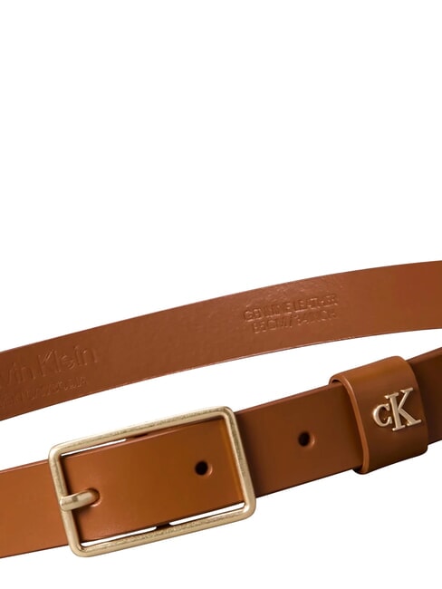 CLASSIC BUCKLE Curea de piele ulei de argan / auriu deschis antic - Curele
