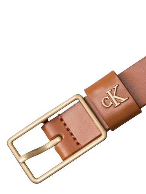 CLASSIC BUCKLE Curea de piele ulei de argan / auriu deschis antic - Curele